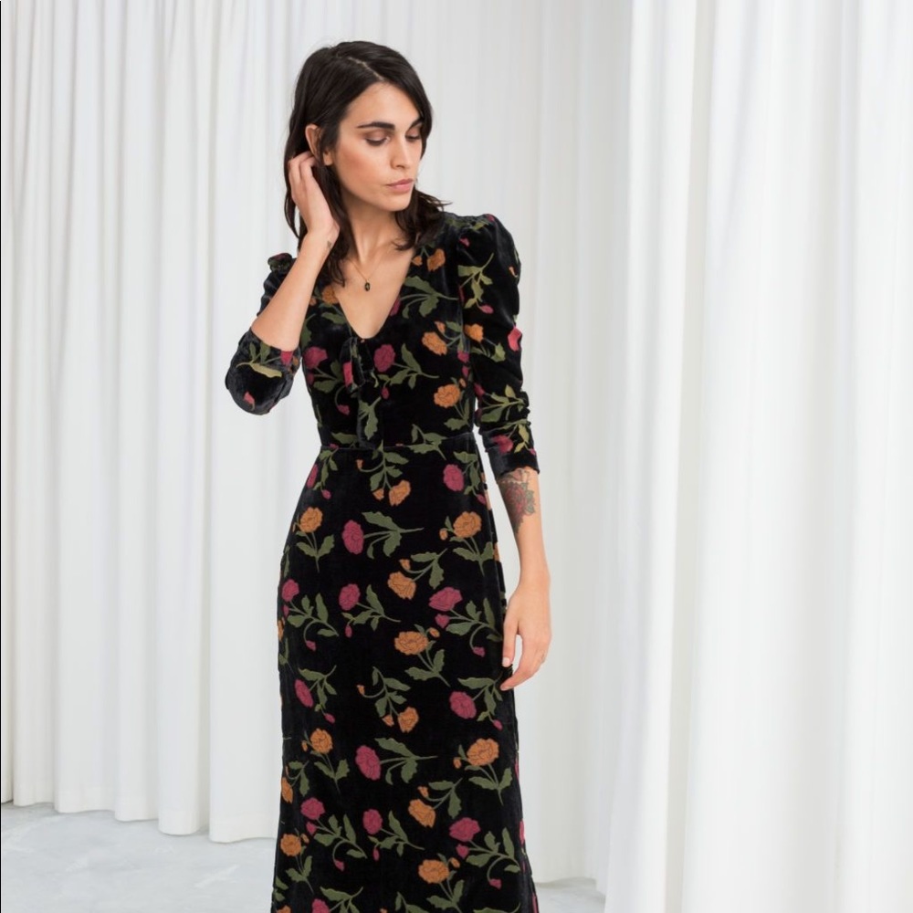 NWT & Other Stories Velvet Midi Dress